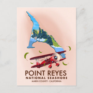Carte Postale affiche de voyage point reyes national seashore.