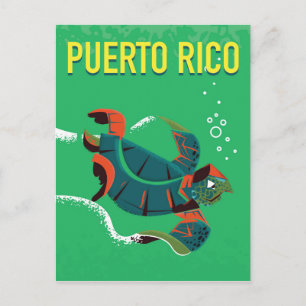 Carte Postale Affiche de voyage Porto Rico vintage