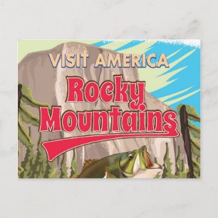 Carte Postale Affiche de voyage pour des vacances de pêche dans 