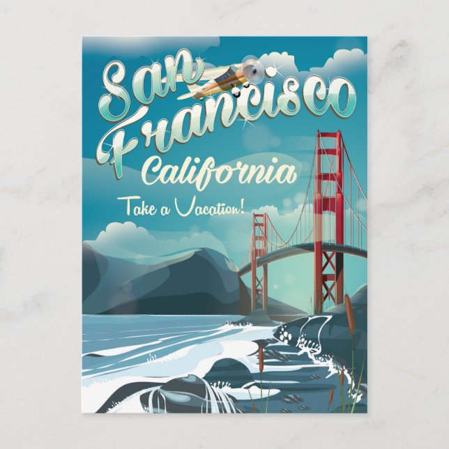 Carte Postale Affiche de voyage pour vacances à San Francisco (Devant)