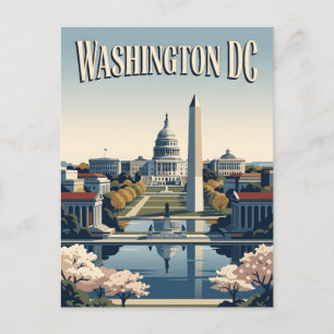 Carte Postale Affiche de voyage rétro du monument du Capitole à 