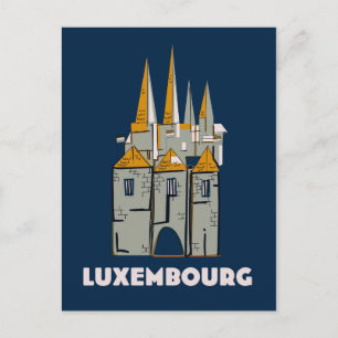 Carte Postale Affiche de voyage rétro Luxembourg