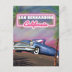 Carte Postale Affiche de voyage rétro San Bernardino Californie 