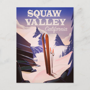 Carte Postale Affiche de voyage Sqaw Valley Californie.