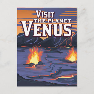 Carte Postale Affiche de voyage sur la planète Vénus