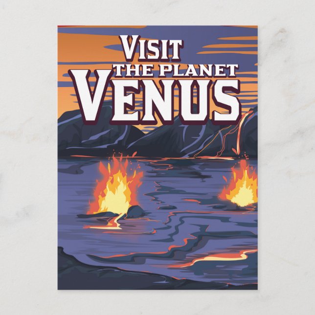 Carte Postale Affiche de voyage sur la planète Vénus (Devant)