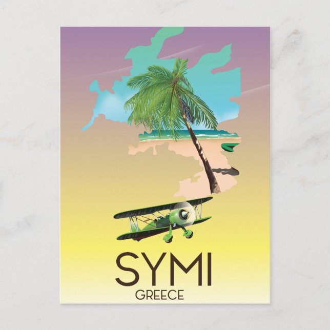 Carte Postale Affiche de voyage Symi Grèce (Devant)