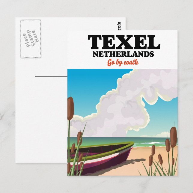 Carte Postale Affiche de voyage Texel Pays-Bas (Devant / Derrière)