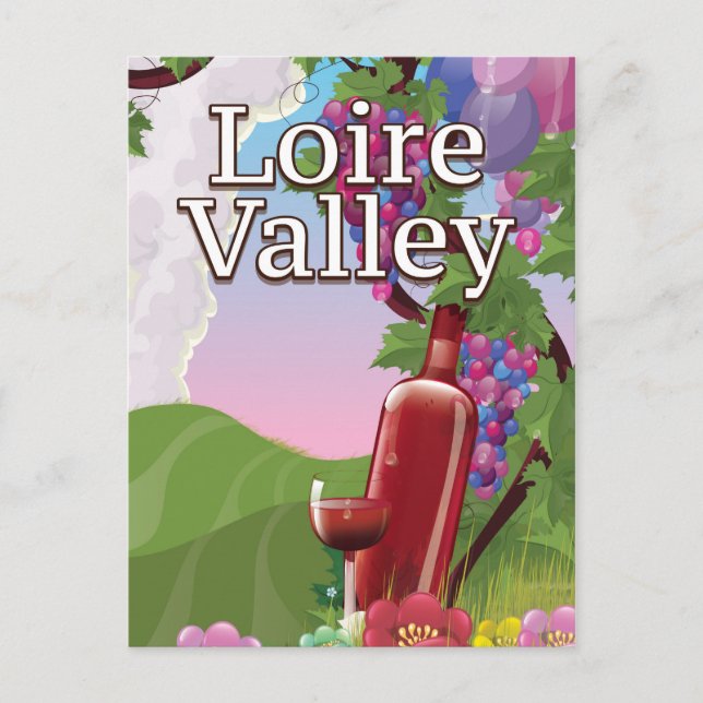 Carte Postale affiche de voyage vin vallée de la loire (Devant)