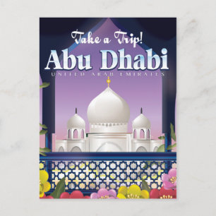 Carte Postale Affiche de voyage vintage Abu Dhabi Partez en voya