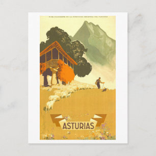 Carte Postale Affiche de voyage vintage Asturias, Espagne