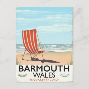 Carte Postale Affiche de voyage vintage Barmouth nord du pays de