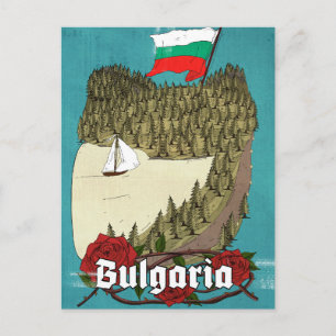Carte Postale Affiche de voyage vintage Bulgarie