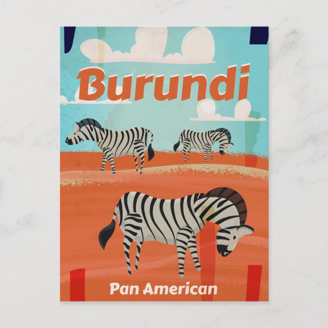 Carte Postale Affiche de voyage vintage Burundi (Devant)