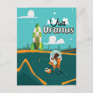 Carte Postale Affiche de voyage vintage cartoon Uranus