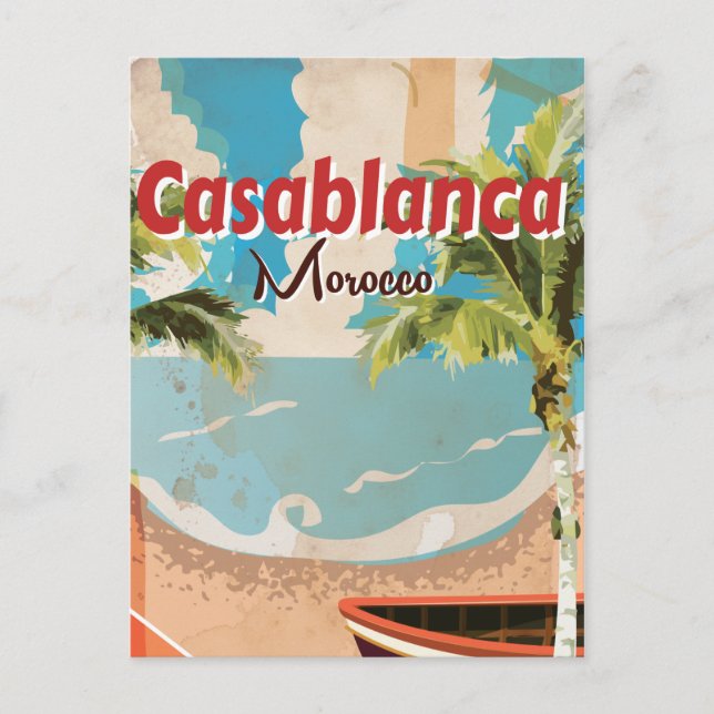 Carte Postale Affiche de voyage vintage Casablanca (Devant)