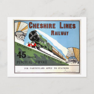Carte Postale Affiche de voyage vintage Cheshire Lines Railway
