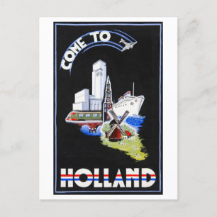 Carte Postale Affiche de voyage vintage "Come to Holland"