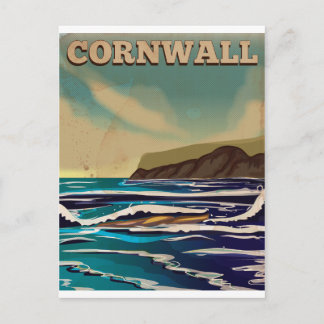 Carte Postale Affiche de voyage vintage Cornouailles