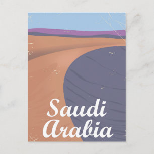 Carte Postale Affiche de voyage vintage d'Arabie saoudite