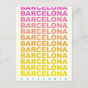 Carte Postale Affiche de voyage vintage de Barcelone