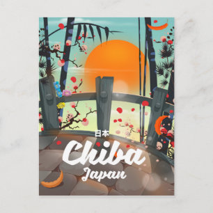 Carte Postale Affiche de voyage vintage de Chiba Japon impressio