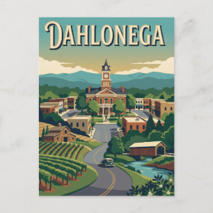 Carte Postale Affiche de voyage vintage de Dahlonega Georgia Mou