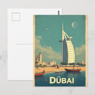 Carte Postale Affiche de voyage vintage de Dubaï