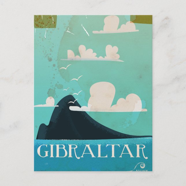 Carte Postale Affiche de voyage vintage de Gibraltar (Devant)