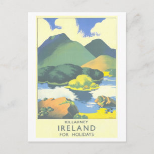 Carte Postale Affiche de voyage vintage de Killarney en Irlande