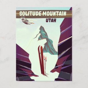 Carte Postale Affiche de voyage vintage de la montagne Solitude