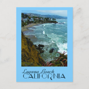 Carte Postale Affiche de voyage vintage de Laguna Beach Californ