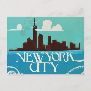 Carte Postale Affiche de voyage vintage de New York City