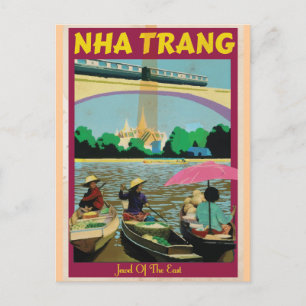 Carte Postale Affiche de voyage vintage de Nha Trang