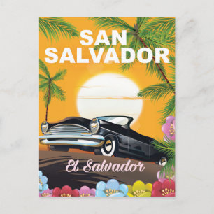 Carte Postale Affiche de voyage vintage de San Salvador