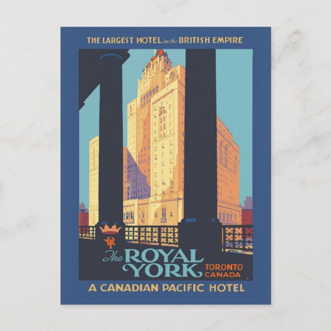 Carte Postale Affiche de voyage vintage de Toronto Canada (Devant)