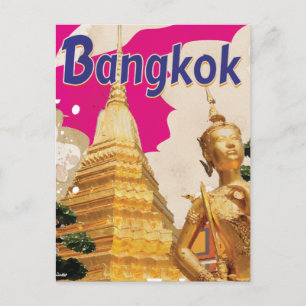 Carte Postale Affiche de voyage vintage de Wat Phra Kaeo Bangkok