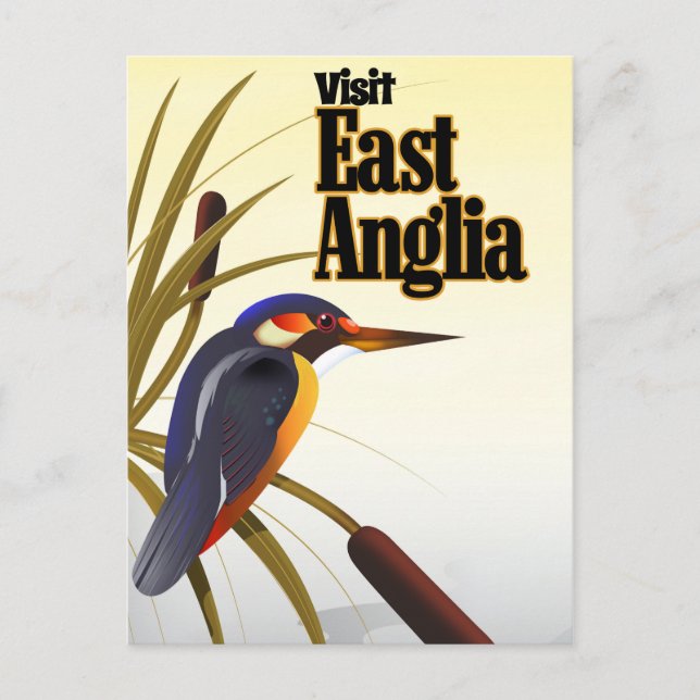 Carte Postale Affiche de voyage vintage d'East Anglia (Devant)