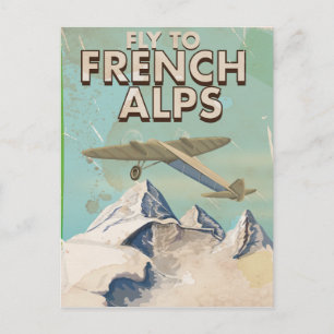Carte Postale Affiche de voyage vintage des Alpes françaises