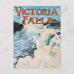 Carte Postale Affiche de voyage vintage des chutes Victoria