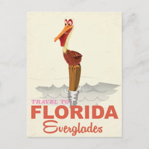 Carte Postale Affiche de voyage vintage des Everglades de Florid