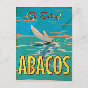 Carte Postale Affiche de voyage vintage des îles Abacos