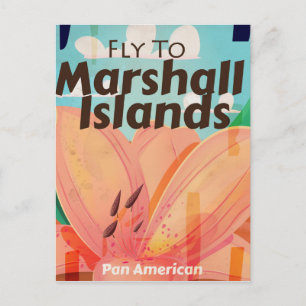 Carte Postale Affiche de voyage vintage des Îles Marshall