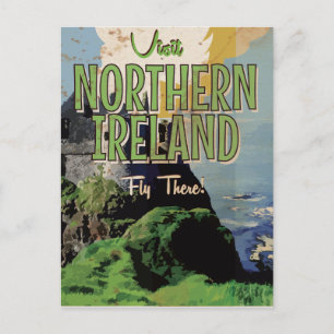 Carte Postale Affiche de voyage vintage d'Irlande du Nord