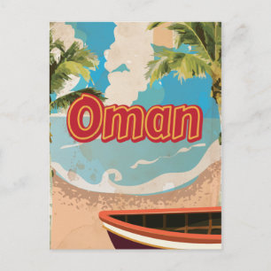 Carte Postale Affiche de voyage vintage d'Oman