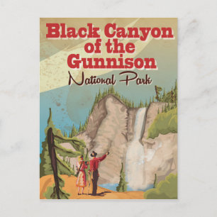 Carte Postale Affiche de voyage vintage du Black Canyon of the G