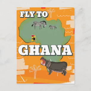 Carte Postale Affiche de voyage vintage du Ghana