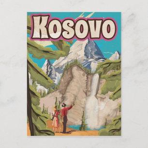 Carte Postale Affiche de voyage vintage du Kosovo