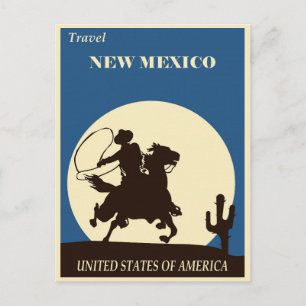 Carte Postale Affiche de voyage vintage du Nouveau-Mexique