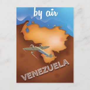Carte Postale affiche de voyage vintage du venezuela